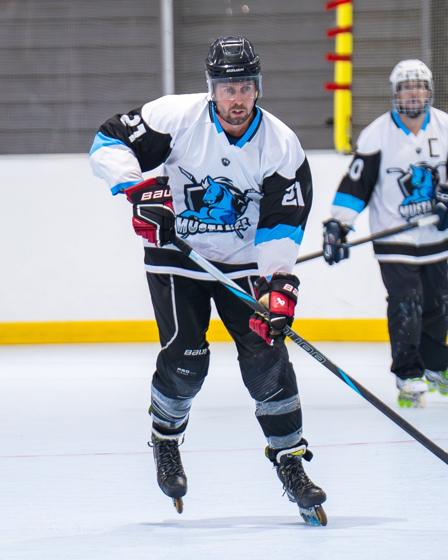 Mount Maunganui Mustangs Inline Hockey Jersey Action Shot