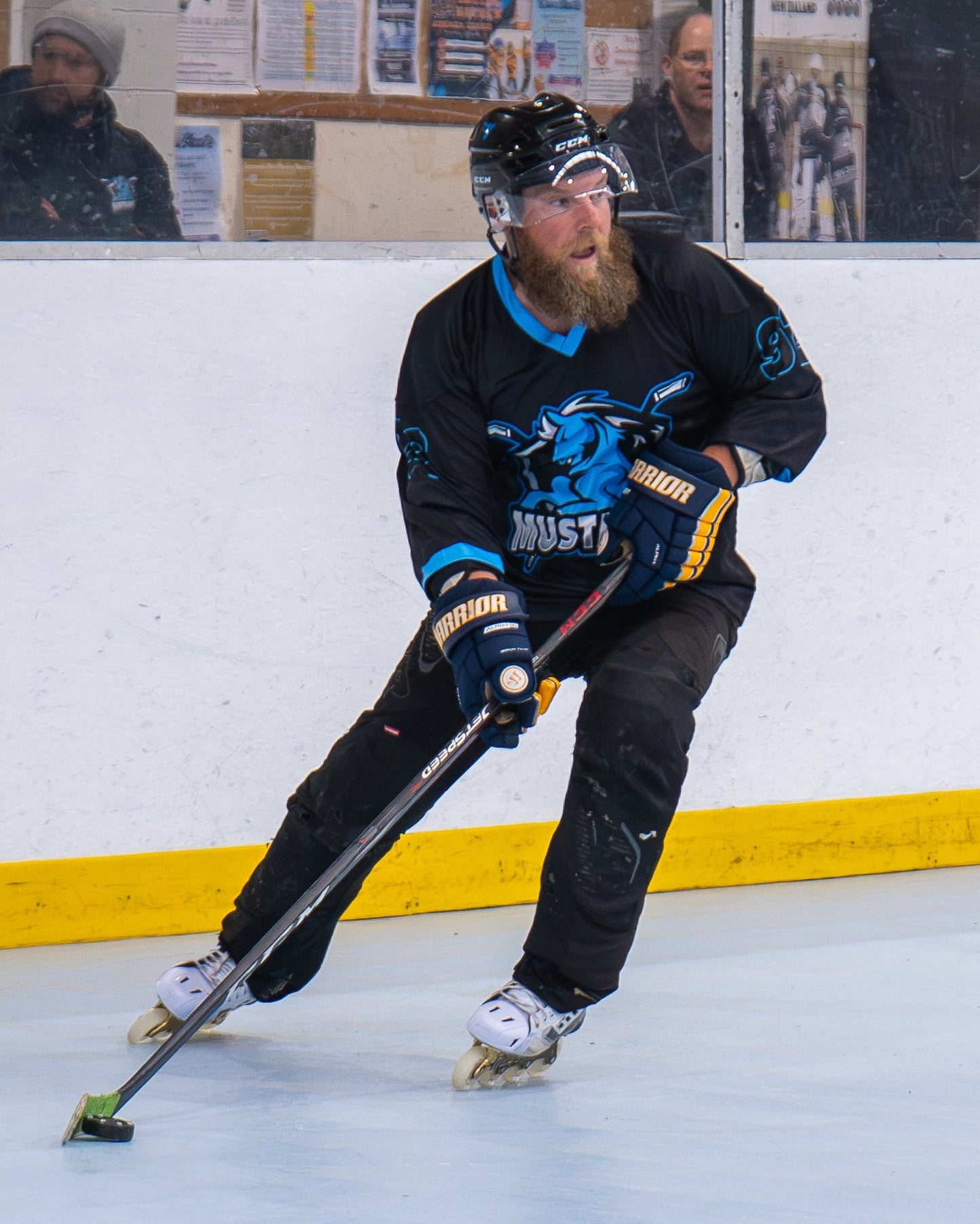 Mount Maunganui Mustangs Inline Hockey Jersey Black Action Shot