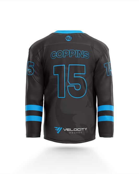 Mount Maunganui Mustangs Inline Hockey Jersey Black Rear Back