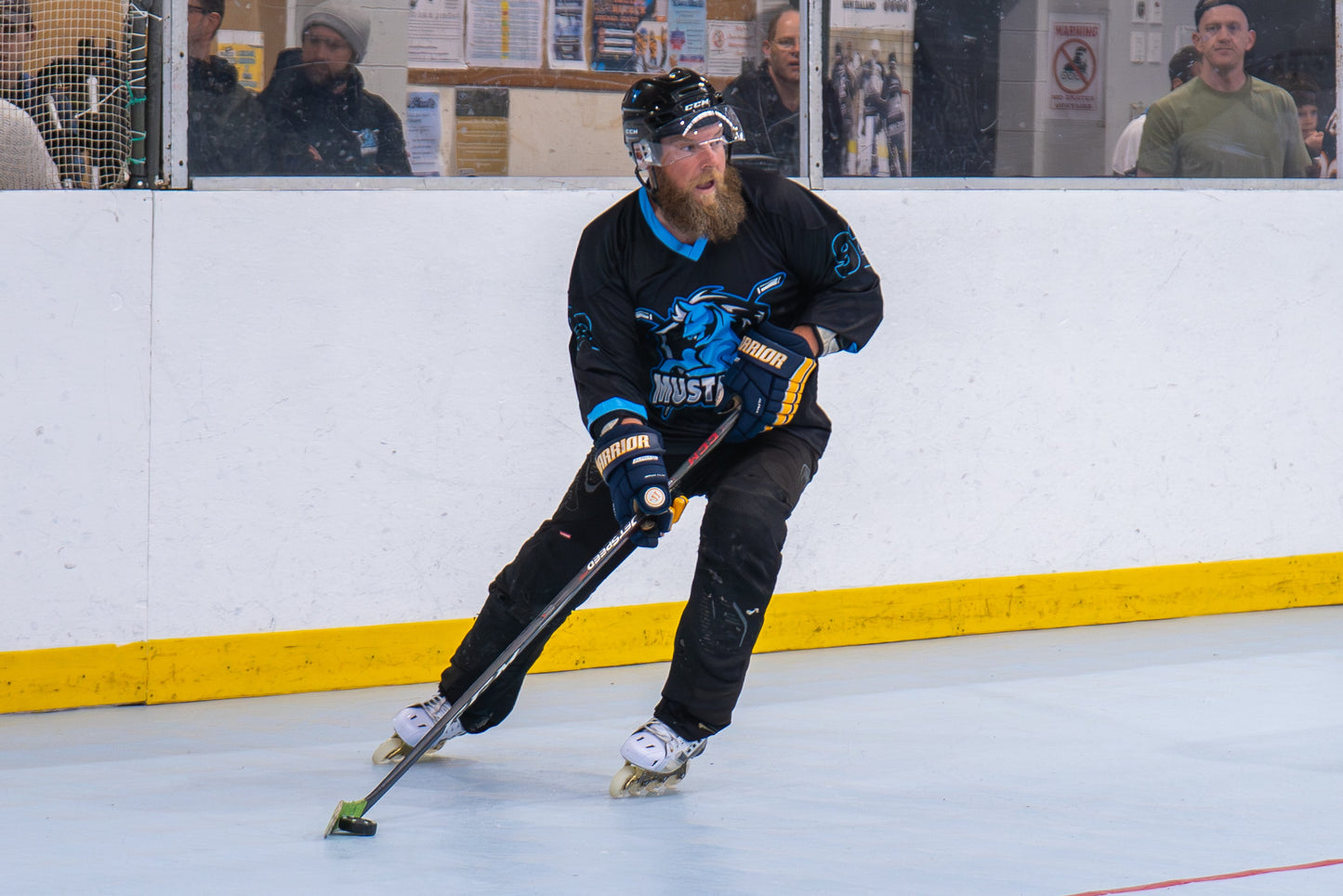 Mount Maunganui Mustangs Inline Hockey Jersey Black Action Shot