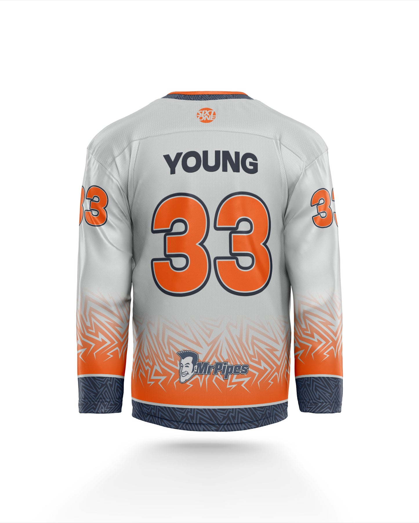 Grey Power Inline Hockey Jersey KIHL Rink Wars Rear Back