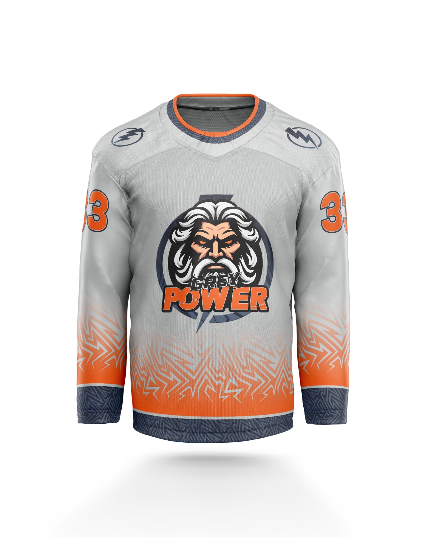 Grey Power Inline Hockey Jersey KIHL Rink Wars Front