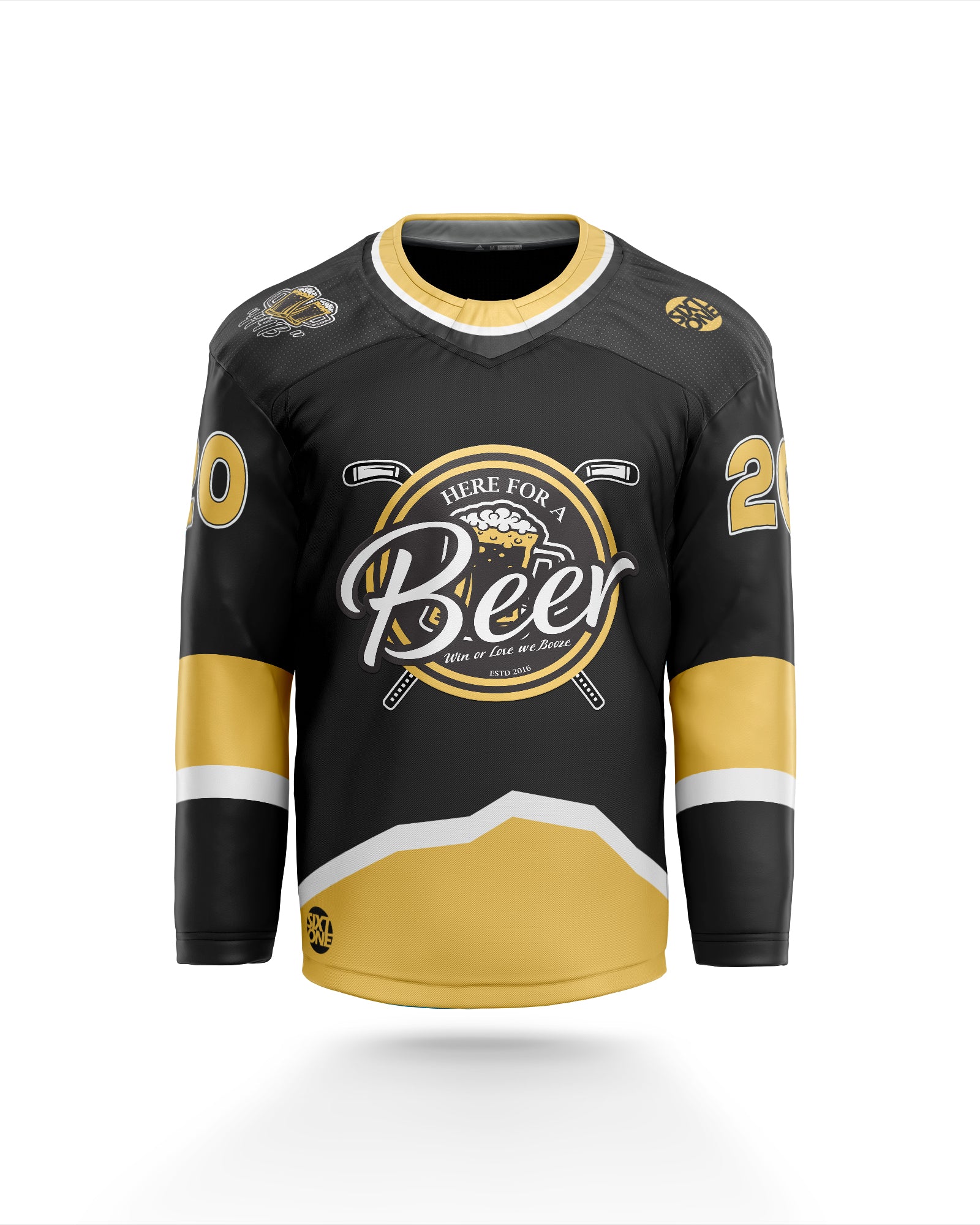 Here For A Beer Inline Hockey Jersey Front