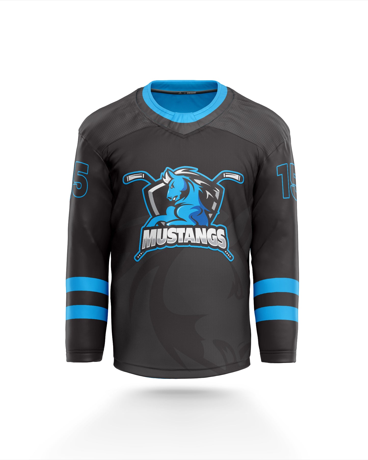 Mount Maunganui Mustangs Inline Hockey Jersey Black Front