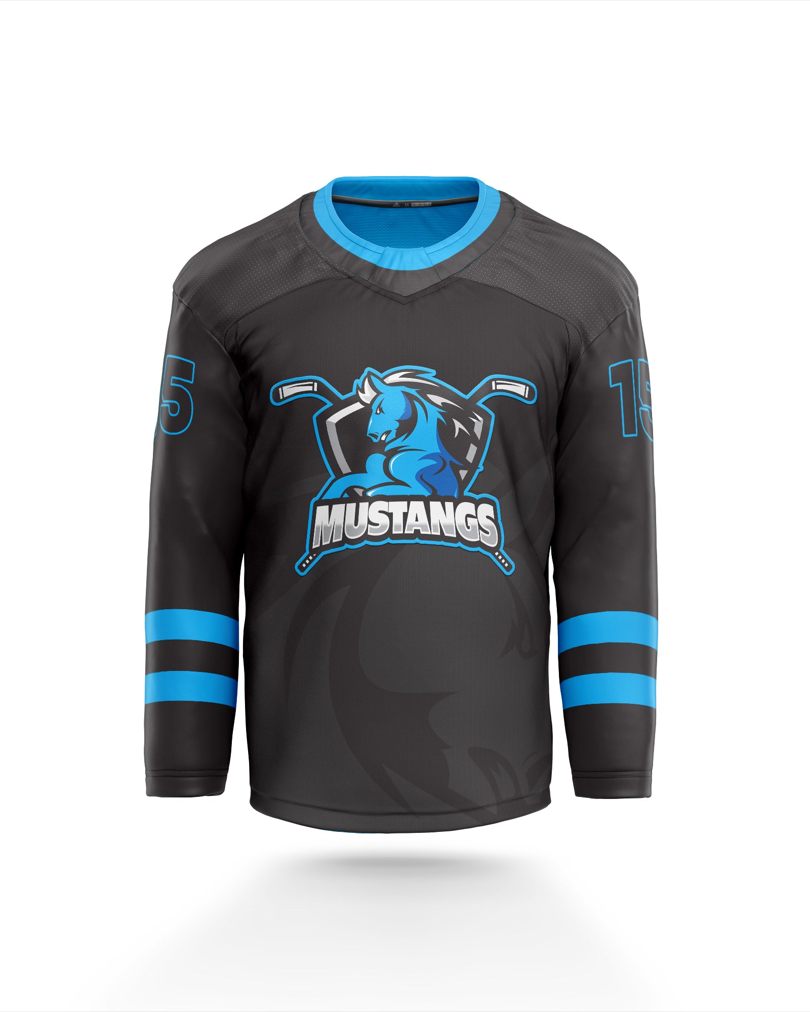 Mount Maunganui Mustangs Inline Hockey Jersey Black Front