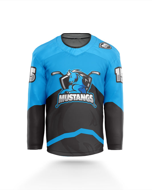 Mount Maunganui Mustangs Inline Hockey Jersey Blue Front